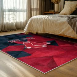 mlb boston red sox baseball team logo sport carpet area rug home decor gift bedroom brs201