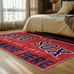 mlb boston red sox baseball team logo sport carpet area rug home decor gift bedroom brs202