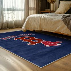 mlb boston red sox baseball team logo sport carpet area rug home decor gift bedroom brs203