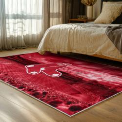 mlb boston red sox baseball team logo sport carpet area rug home decor gift bedroom brs204