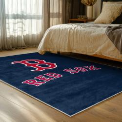 mlb boston red sox baseball team logo sport carpet area rug home decor gift bedroom brs212