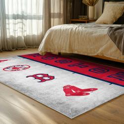mlb boston red sox baseball team logo sport carpet area rug home decor gift bedroom brs221