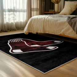 mlb boston red sox baseball team logo sport carpet area rug home decor gift bedroom brs224