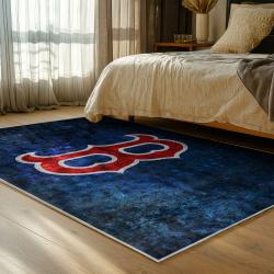 mlb boston red sox baseball team logo sport carpet area rug home decor gift bedroom brs228