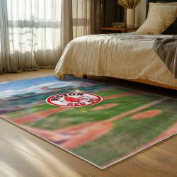 mlb boston red sox baseball team logo sport carpet area rug home decor gift bedroom brs240