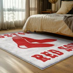 mlb boston red sox baseball team logo sport carpet area rug home decor gift bedroom brs244