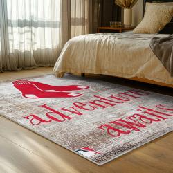 mlb boston red sox baseball team logo sport carpet area rug home decor gift bedroom brs247