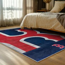 mlb boston red sox baseball team logo sport carpet area rug home decor gift bedroom brs250