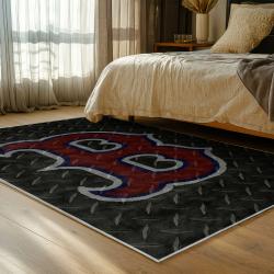 mlb boston red sox baseball team logo sport carpet area rug home decor gift bedroom brs257
