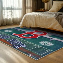 mlb boston red sox baseball team logo sport carpet area rug home decor gift bedroom brs258