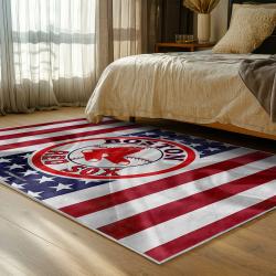 mlb boston red sox baseball team logo sport carpet area rug home decor gift bedroom brs260