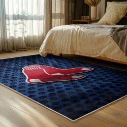 mlb boston red sox baseball team logo sport carpet area rug home decor gift bedroom brs263