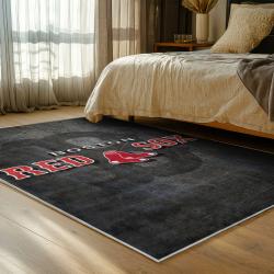 mlb boston red sox baseball team logo sport carpet area rug home decor gift bedroom brs268