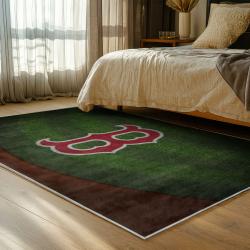 mlb boston red sox baseball team logo sport carpet area rug home decor gift bedroom brs269