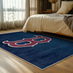 mlb boston red sox baseball team logo sport carpet area rug home decor gift bedroom brs273