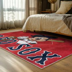 mlb boston red sox baseball team logo sport carpet area rug home decor gift bedroom brs282