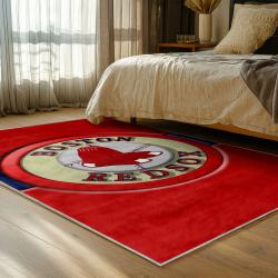 mlb boston red sox baseball team logo sport carpet area rug home decor gift bedroom brs84