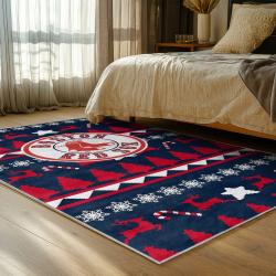 mlb boston red sox baseball team logo sport carpet area rug home decor gift bedroom brs85