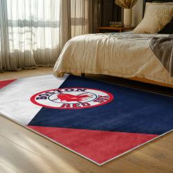 mlb boston red sox baseball team logo sport carpet area rug home decor gift bedroom brs91