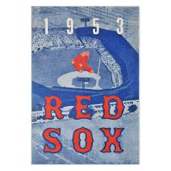 mlb boston red sox baseball team logo sport carpet area rug home decor gift brs109