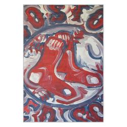 mlb boston red sox baseball team logo sport carpet area rug home decor gift brs112