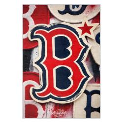 mlb boston red sox baseball team logo sport carpet area rug home decor gift brs121