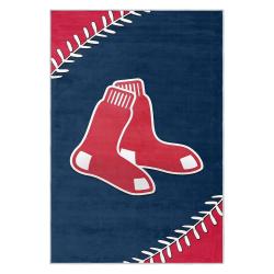 mlb boston red sox baseball team logo sport carpet area rug home decor gift brs131