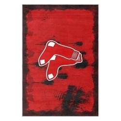mlb boston red sox baseball team logo sport carpet area rug home decor gift brs144