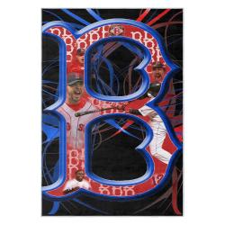 mlb boston red sox baseball team logo sport carpet area rug home decor gift brs180