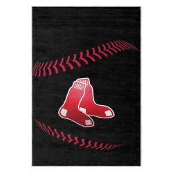 mlb boston red sox baseball team logo sport carpet area rug home decor gift brs195