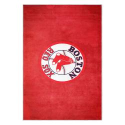 mlb boston red sox baseball team logo sport carpet area rug home decor gift brs197
