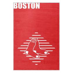 mlb boston red sox baseball team logo sport carpet area rug home decor gift brs245