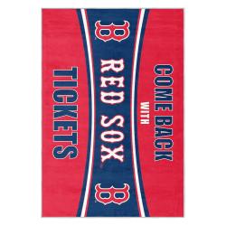 mlb boston red sox baseball team logo sport carpet area rug home decor gift brs89