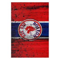 mlb boston red sox baseball team logo sport carpet area rug home decor gift brs94
