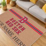 mlb boston red sox baseball team logo sport carpet area rug home decor gift living room brs103