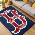 mlb boston red sox baseball team logo sport carpet area rug home decor gift living room brs107
