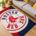 mlb boston red sox baseball team logo sport carpet area rug home decor gift living room brs111