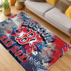 MLB Boston Red Sox Baseball Team Logo Sport Carpet Area Rug Home Decor Gift BRS116