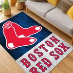 mlb boston red sox baseball team logo sport carpet area rug home decor gift living room brs118