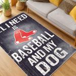 mlb boston red sox baseball team logo sport carpet area rug home decor gift living room brs127