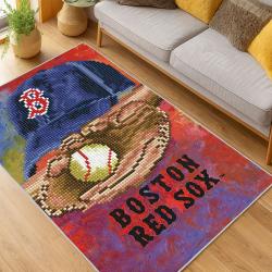 MLB Boston Red Sox Baseball Team Logo Sport Carpet Area Rug Home Decor Gift BRS128
