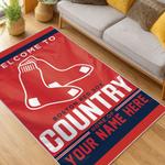 mlb boston red sox baseball team logo sport carpet area rug home decor gift living room brs129