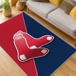 mlb boston red sox baseball team logo sport carpet area rug home decor gift living room brs140