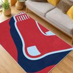 mlb boston red sox baseball team logo sport carpet area rug home decor gift living room brs148