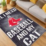 mlb boston red sox baseball team logo sport carpet area rug home decor gift living room brs155