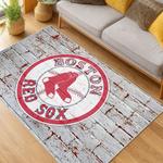 mlb boston red sox baseball team logo sport carpet area rug home decor gift living room brs156