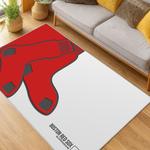 mlb boston red sox baseball team logo sport carpet area rug home decor gift living room brs165