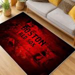 mlb boston red sox baseball team logo sport carpet area rug home decor gift living room brs167