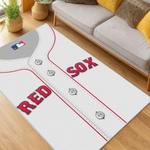 mlb boston red sox baseball team logo sport carpet area rug home decor gift living room brs178