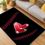 mlb boston red sox baseball team logo sport carpet area rug home decor gift living room brs195